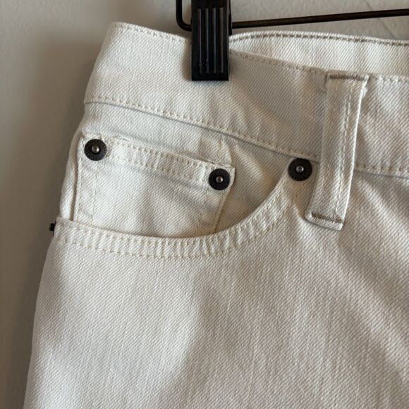 Ralph Lauren Mid Rise Moderate Straight Leg Ivory Classic Stretch Jeans SZ 6 - Picture 2 of 10